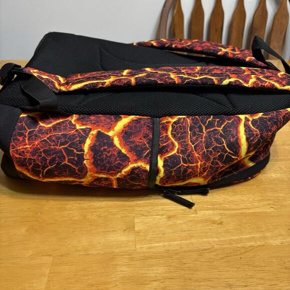 Hurley Backpack Bag Lava Fire Kids Adult Large 17"x11"x5" School Book‎ Tote - Picture 9 of 11